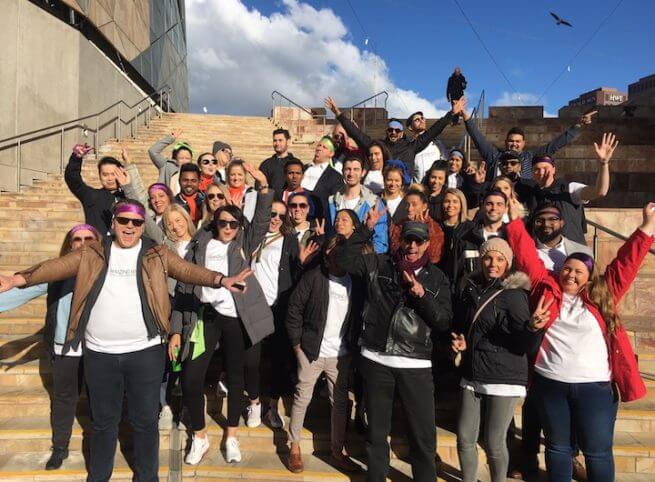 Team Building Custom Amazing Race Fed Square Group Photo