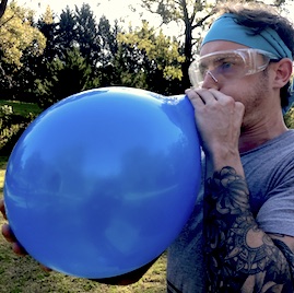 Survivor Outdoor Conference Activity Food Relay Tim Tam Slam Balloon Almost Exploding Goggles Bandana